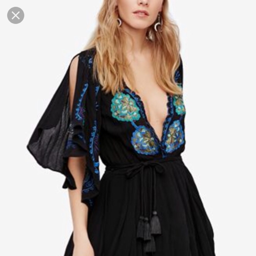 Free People Cora Dress Black size Large NWT